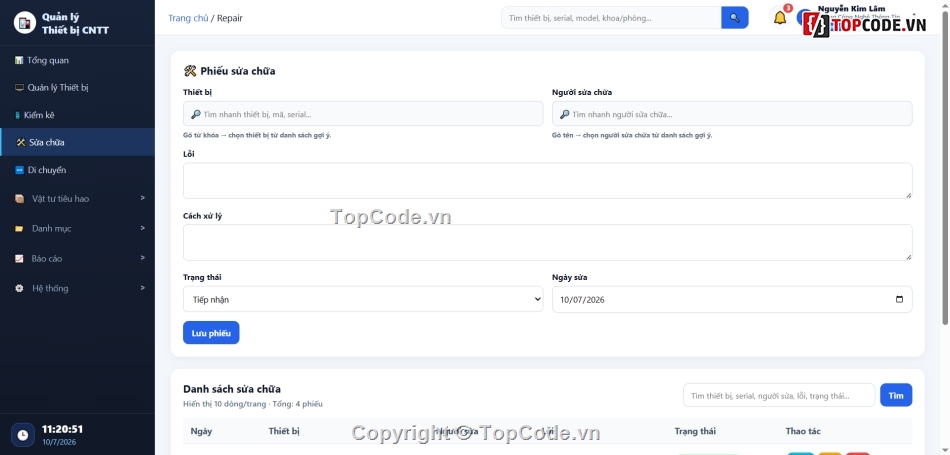 SQL,code php,quản lý vật tư